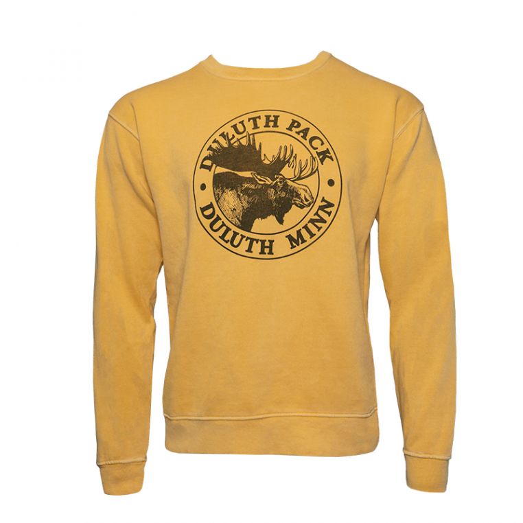 Duluth Pack Logo Crew Sweatshirt in Mustard Yellow