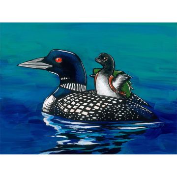 Adam Turman Mama Loon's Backpack Art Print
