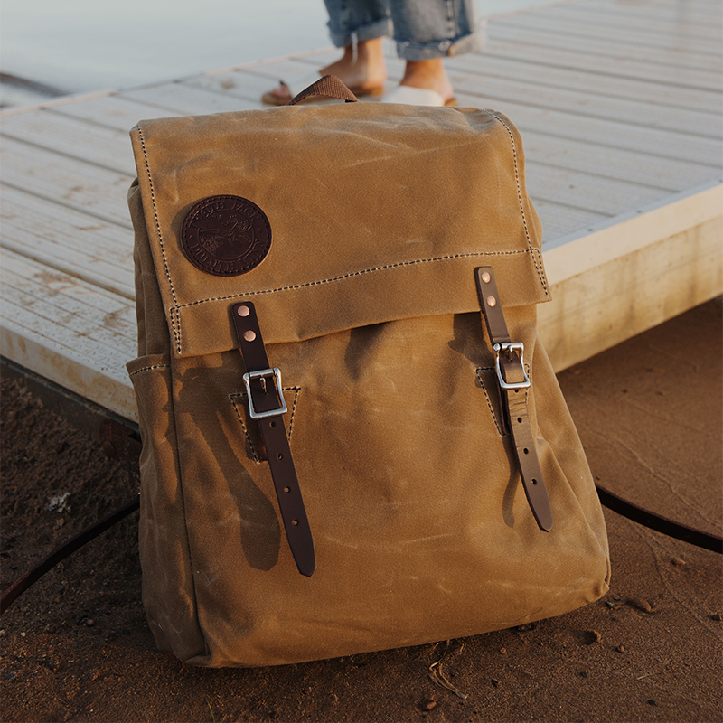 The Trail Master, Waxed Canvas Roll Top Backpack