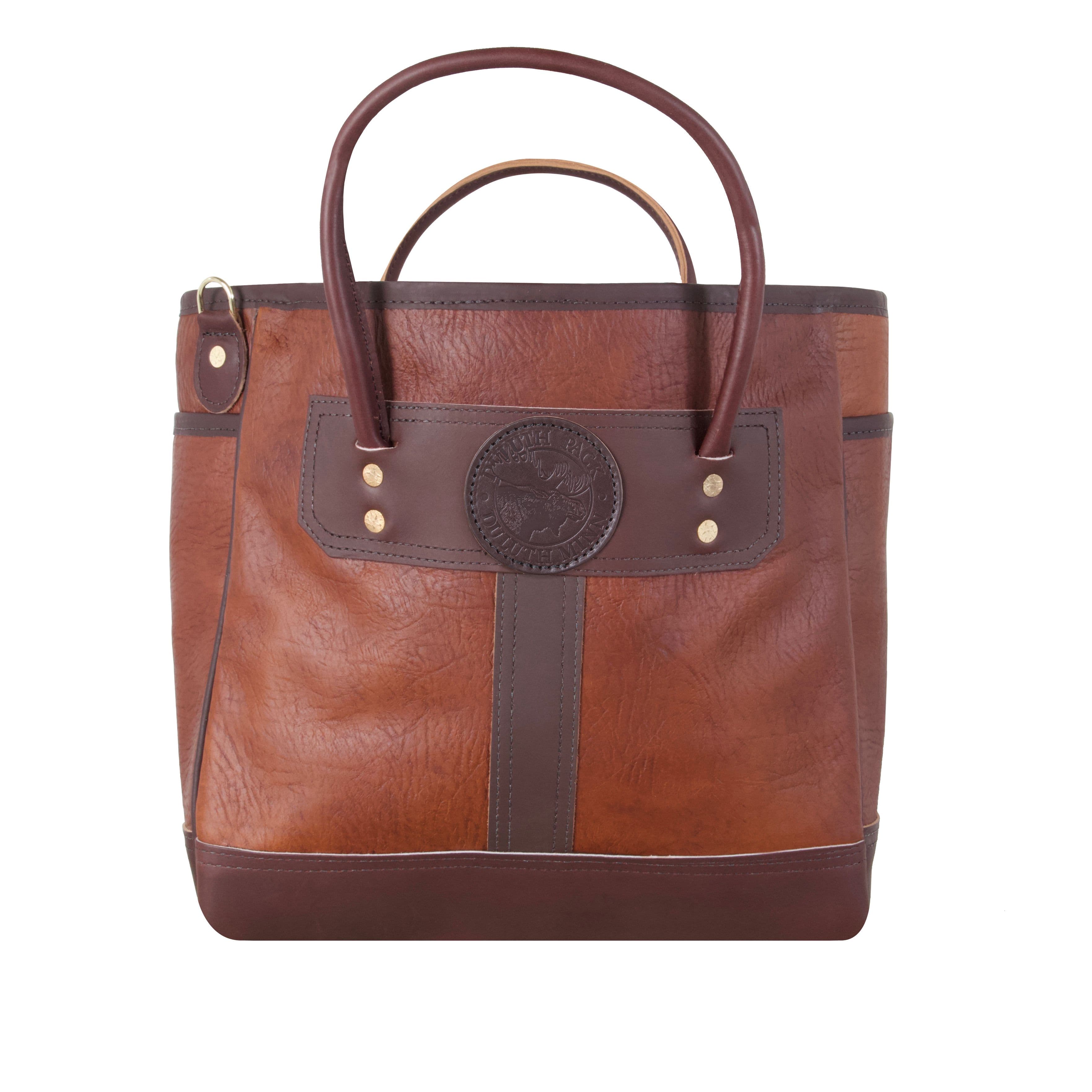 duluth leather tote