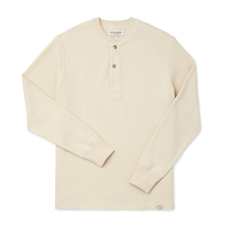 duluth pack SKU: FIL-0218 Filson Waffle Knit Henley 2025 Black