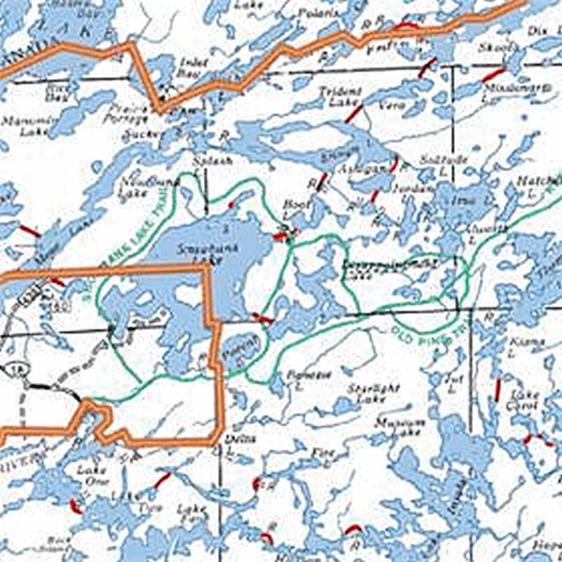 Duluth Pack A1L BWCA and Quetico Park Laminated Overview Map